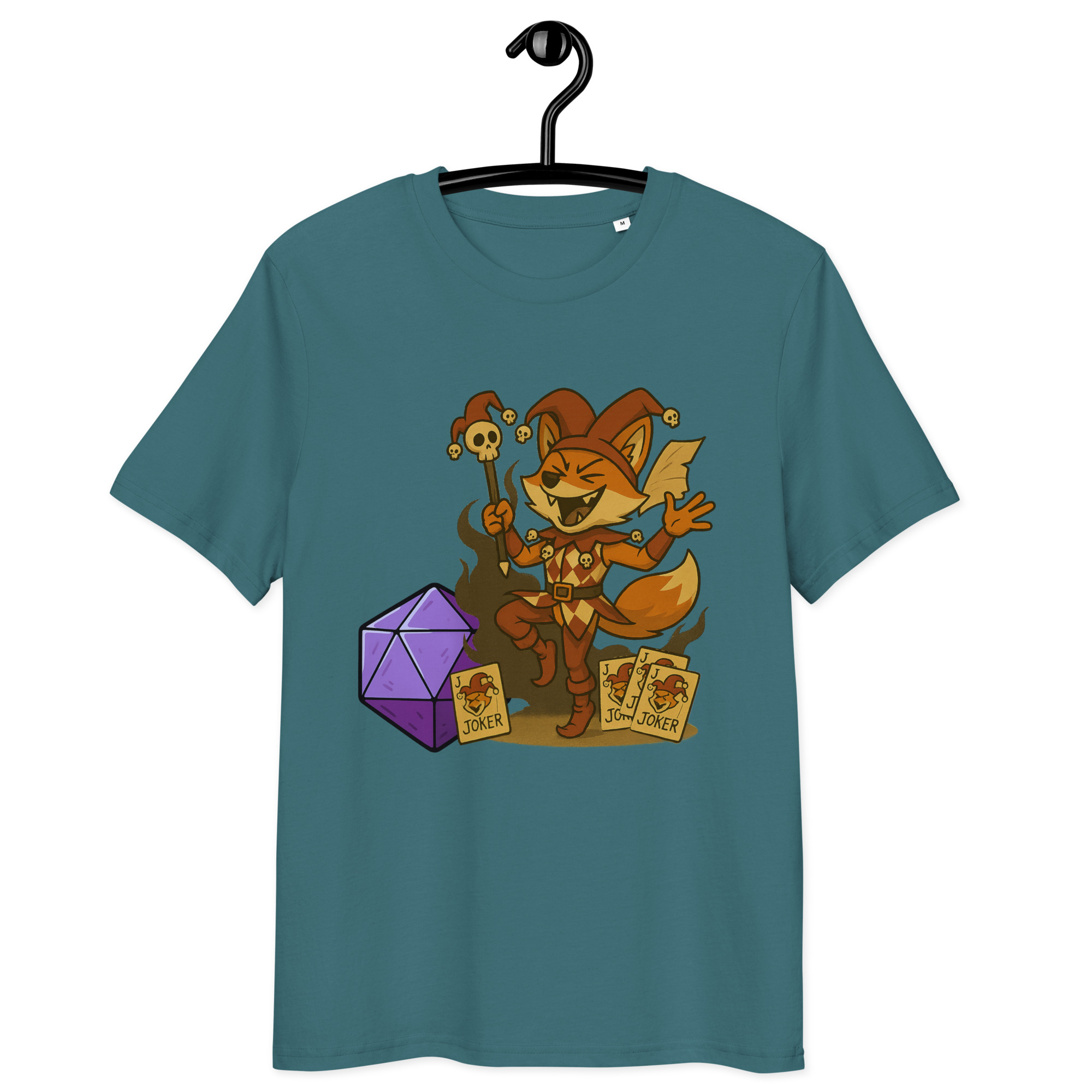 Dicefox Jester - DTF-Unisex-Bio-Baumwoll-T-Shirt – Bild 14