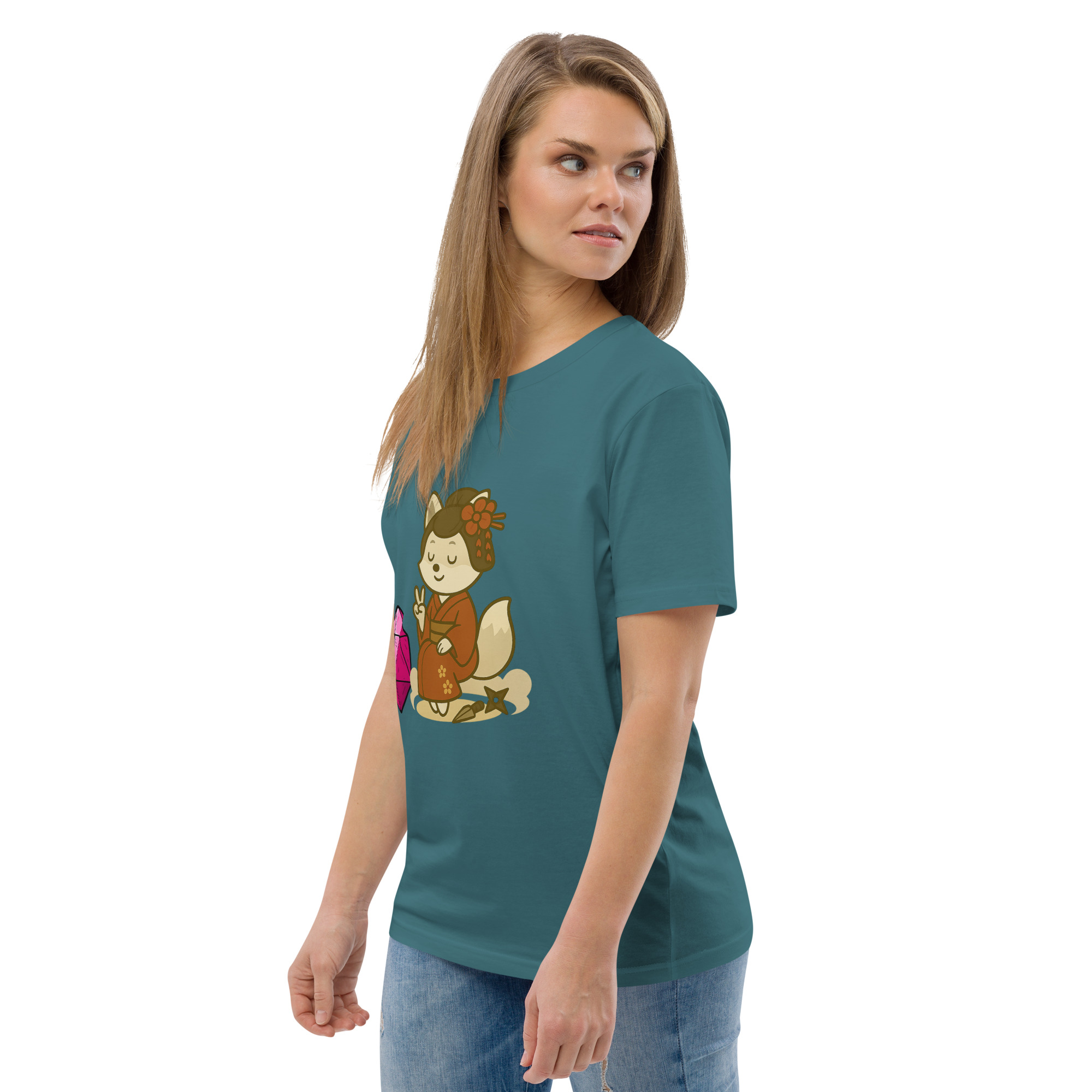Dicefox Konoishi - DTF-Unisex-Bio-Baumwoll-T-Shirt – Bild 53