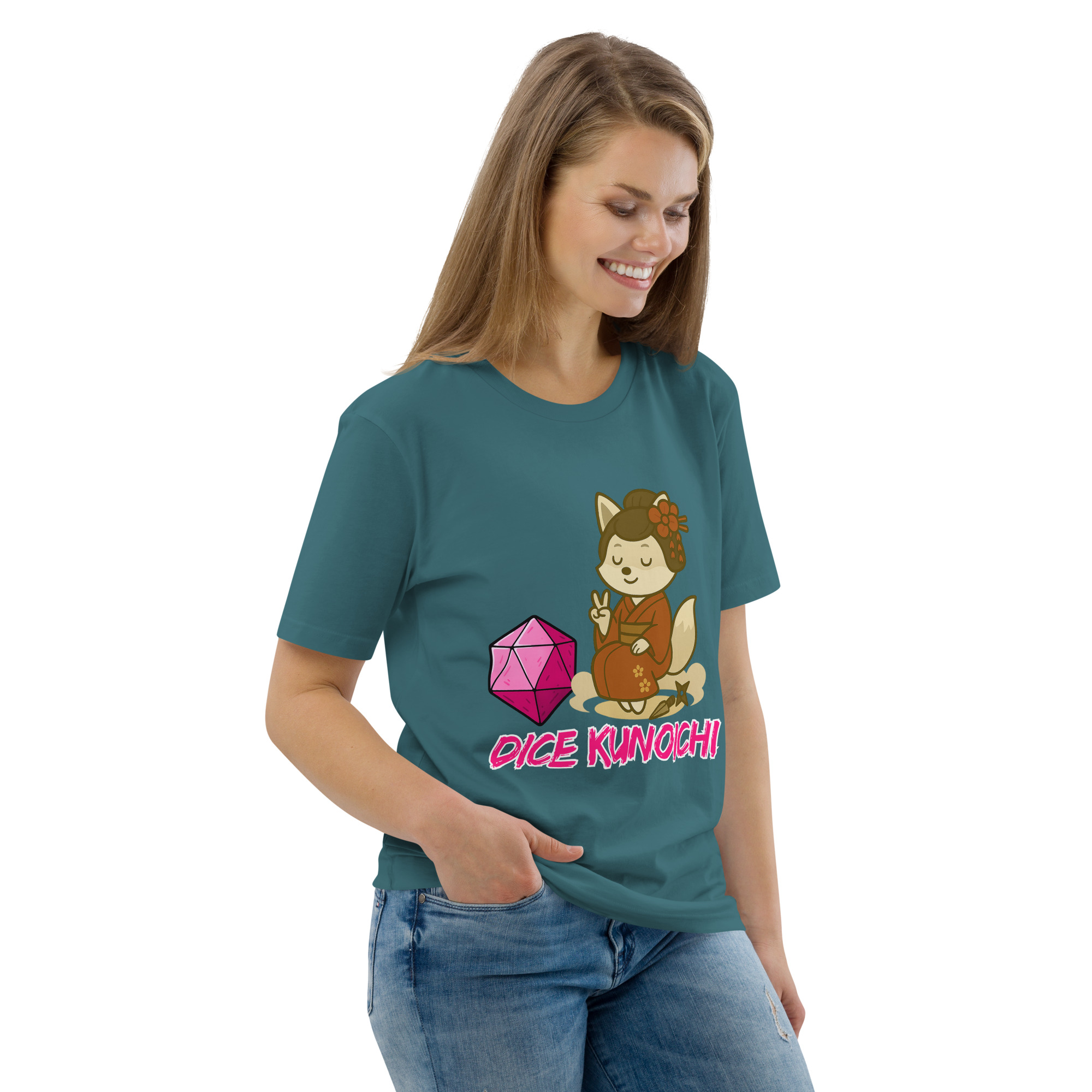 Dice Kunoishi - DTF-Unisex-Bio-Baumwoll-T-Shirt – Bild 54