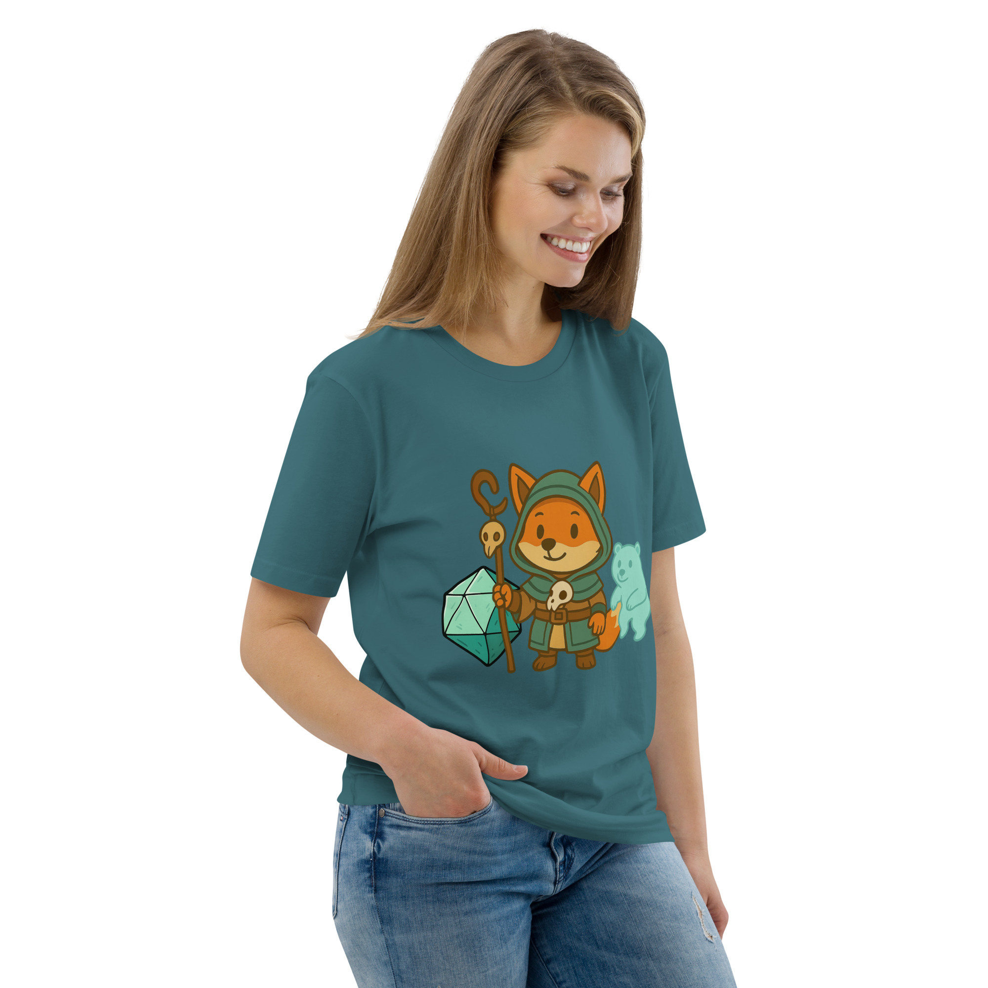 Dicefox Shaman - DTF-Unisex-Bio-Baumwoll-T-Shirt – Bild 55