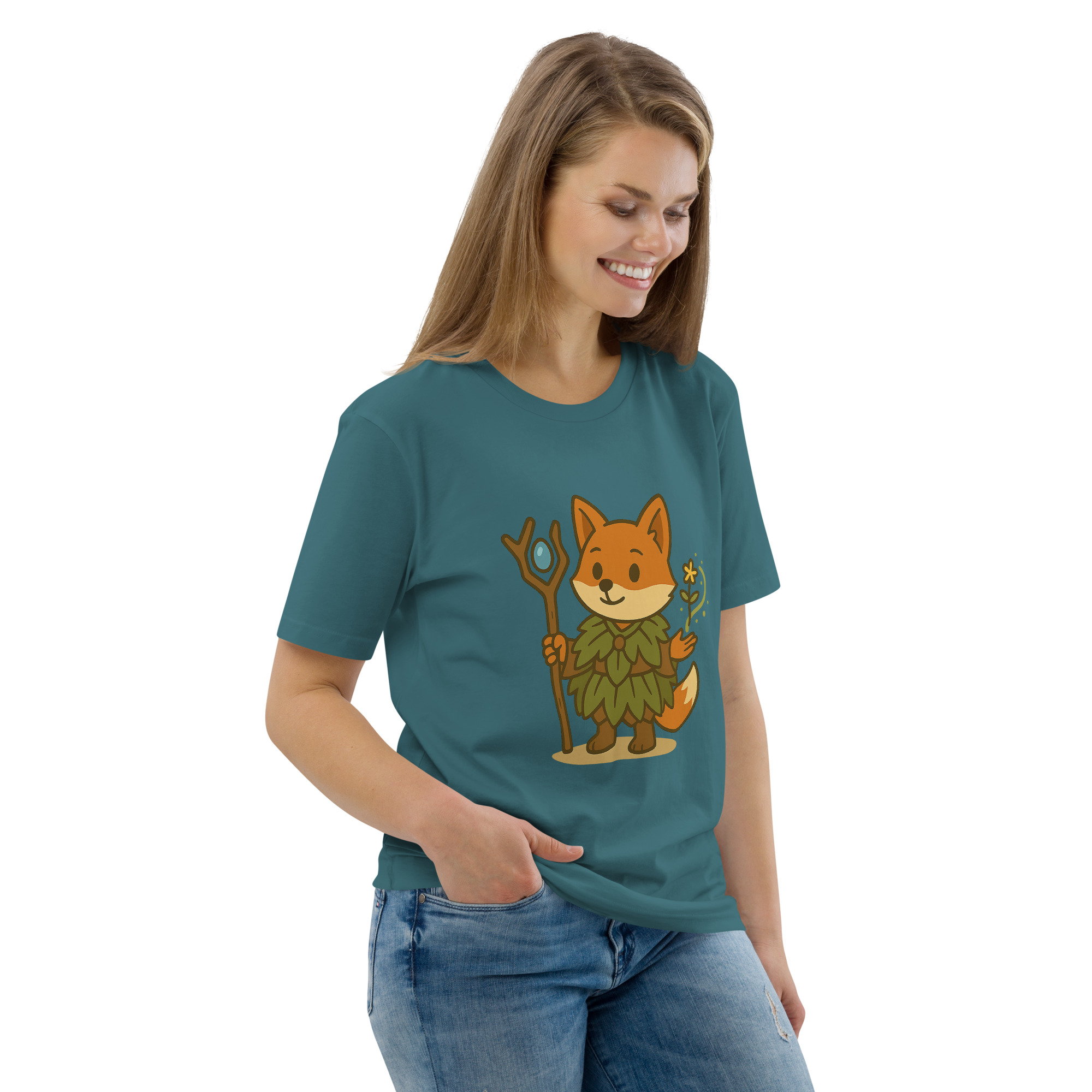 Fox Druid - DTF-Unisex-Bio-Baumwoll-T-Shirt – Bild 54