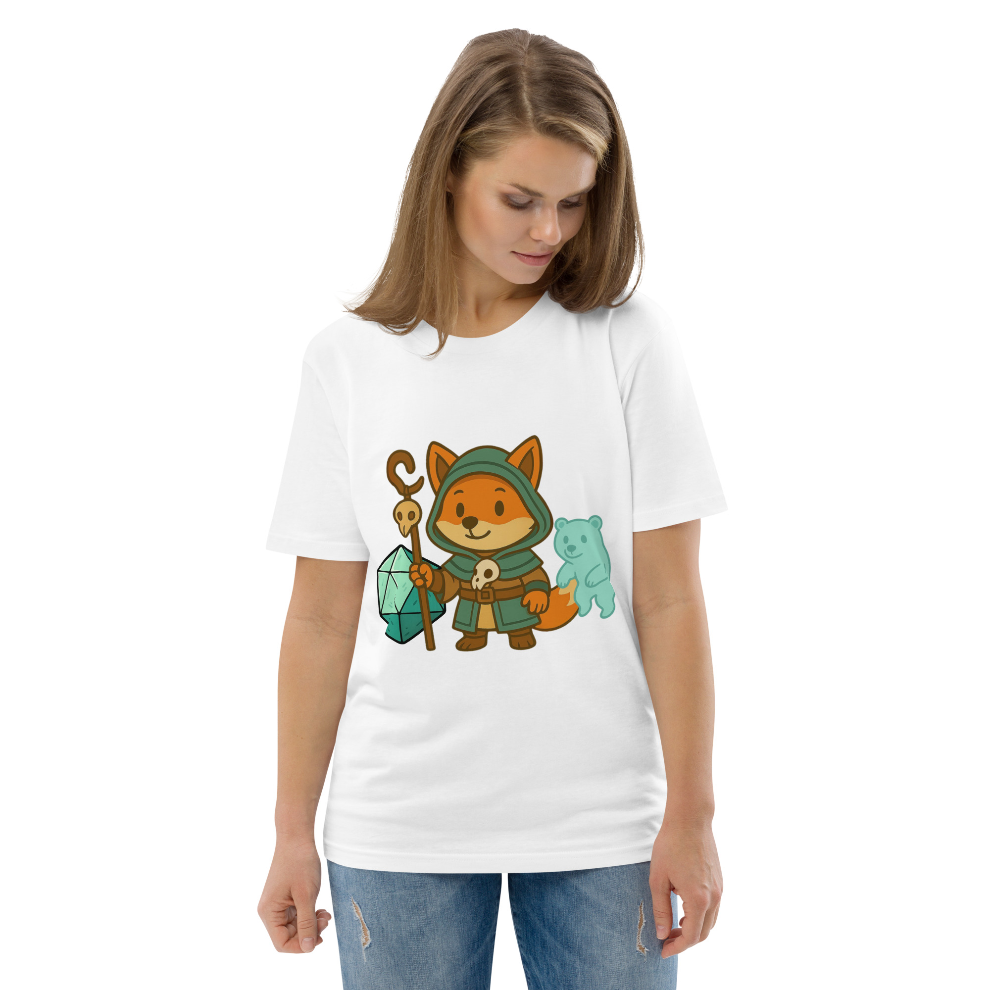 Dicefox Shaman - DTF-Unisex-Bio-Baumwoll-T-Shirt – Bild 114