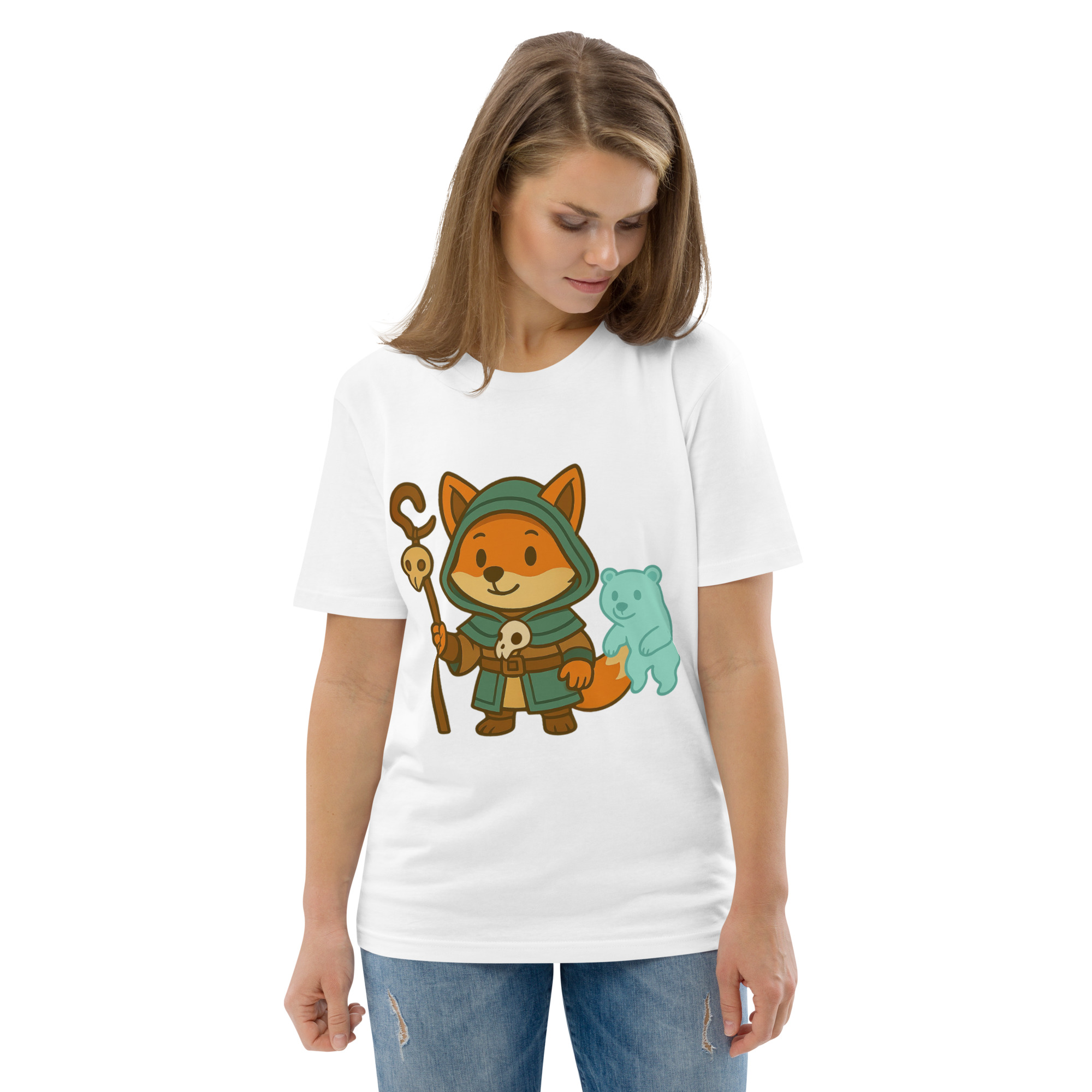 Fox Shaman - DTF-Unisex-Bio-Baumwoll-T-Shirt – Bild 114