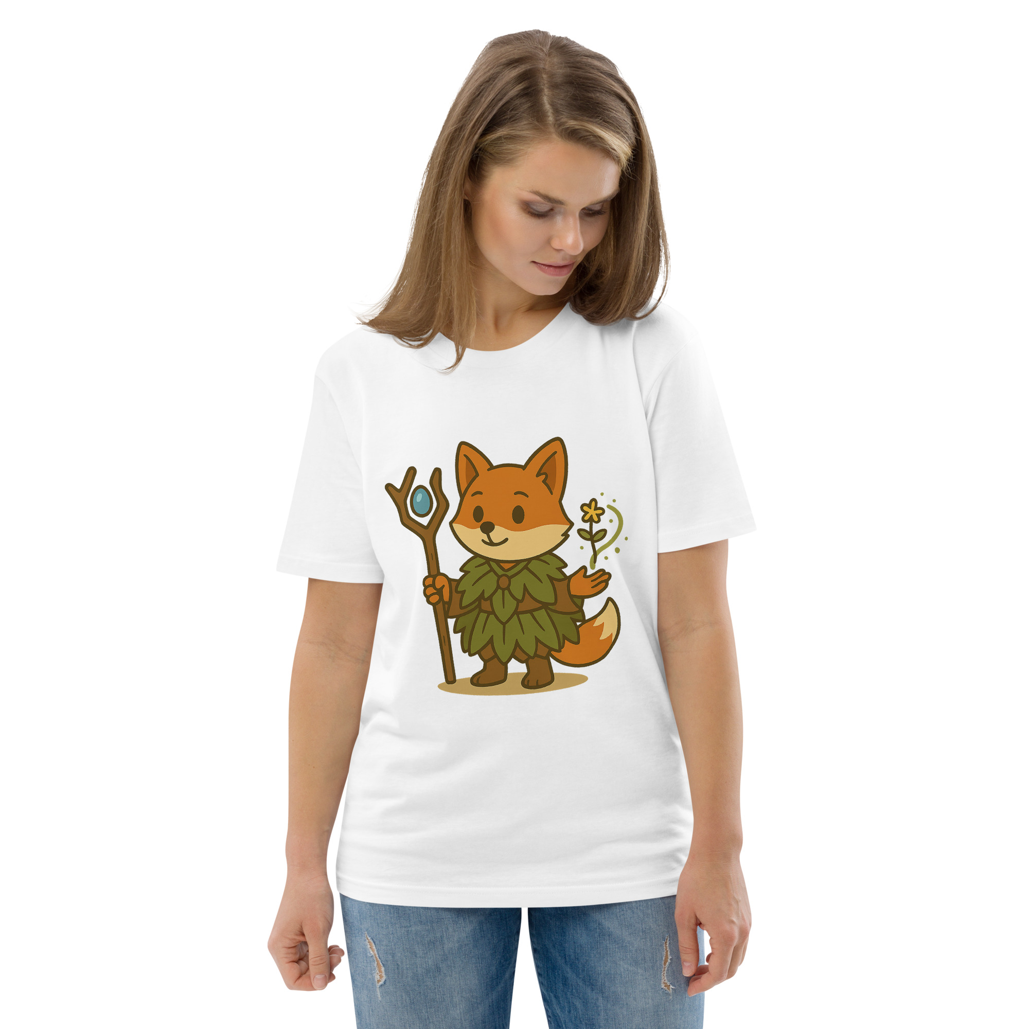 Fox Druid - DTF-Unisex-Bio-Baumwoll-T-Shirt – Bild 113