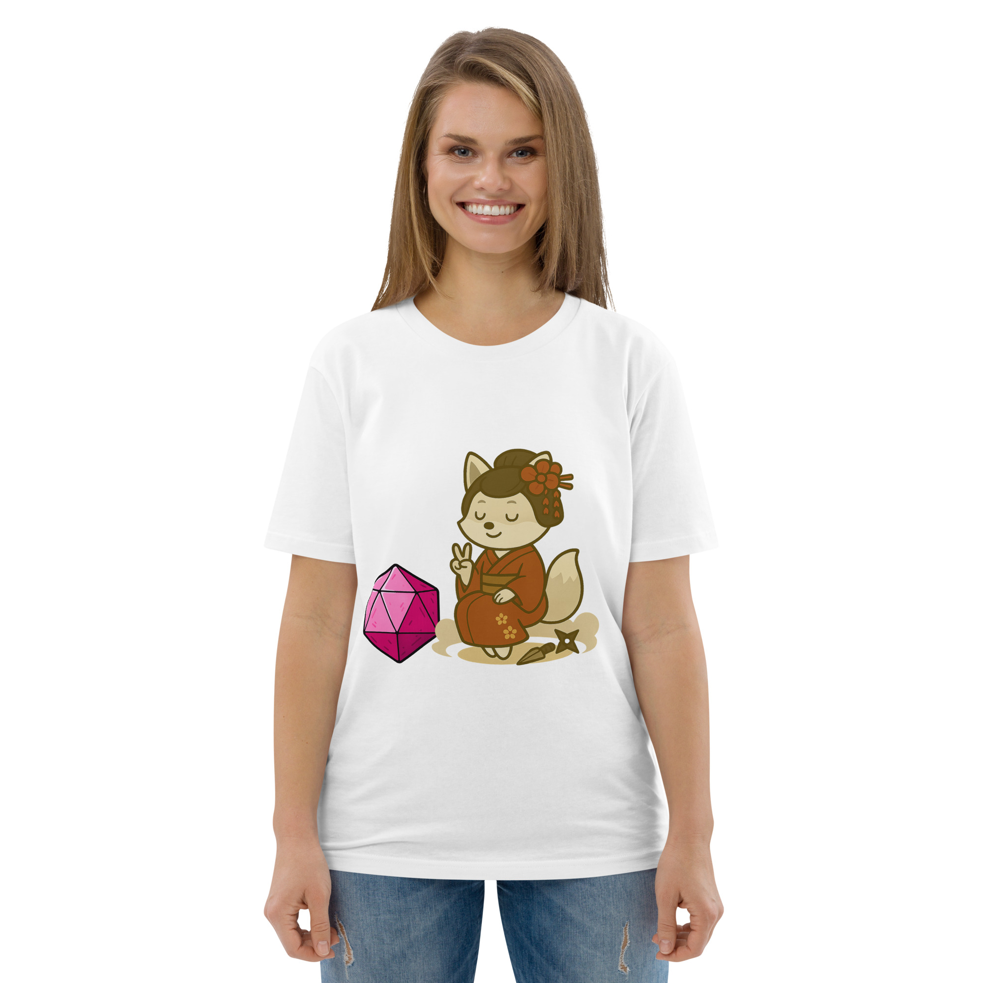 Dicefox Konoishi - DTF-Unisex-Bio-Baumwoll-T-Shirt – Bild 113