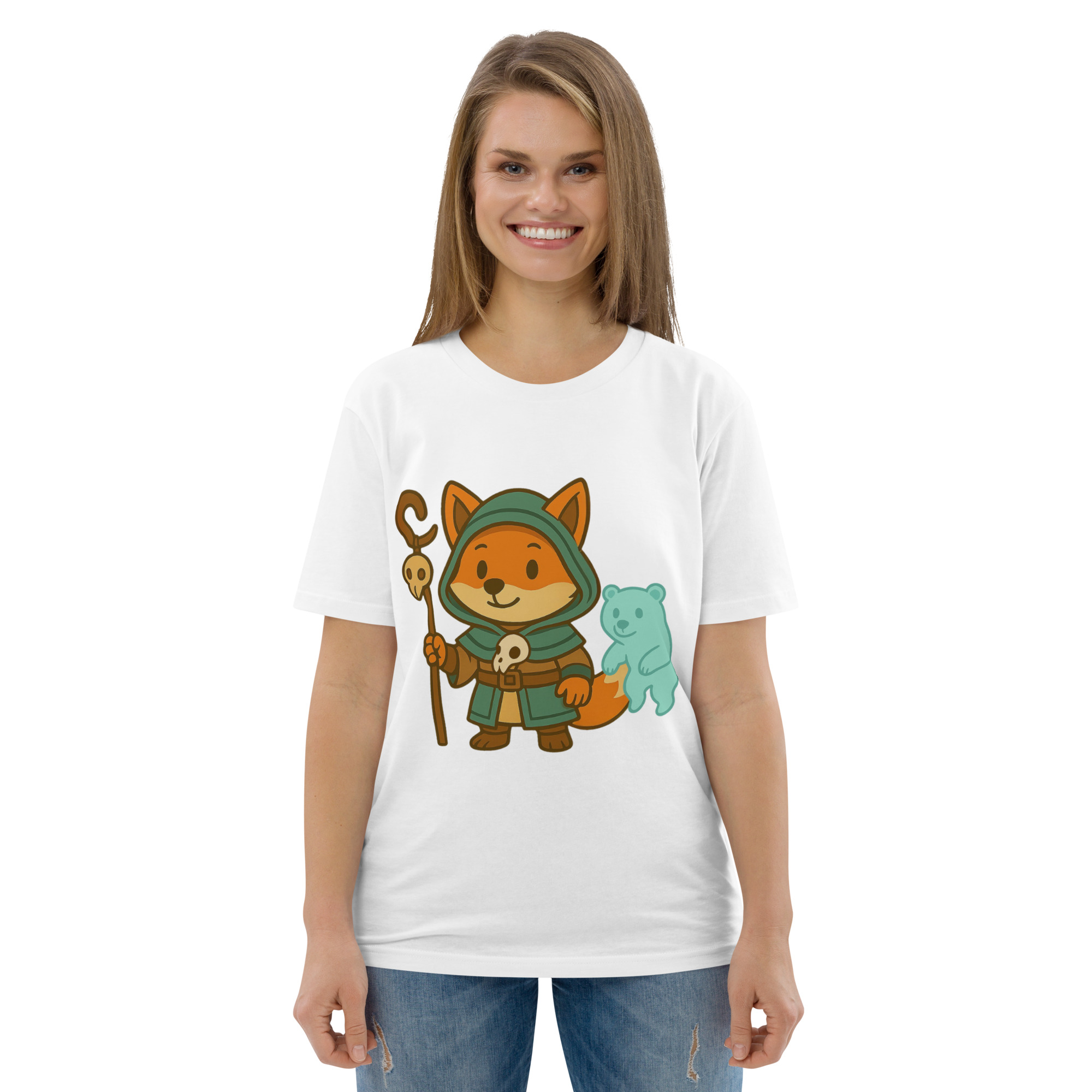 Fox Shaman - DTF-Unisex-Bio-Baumwoll-T-Shirt – Bild 113