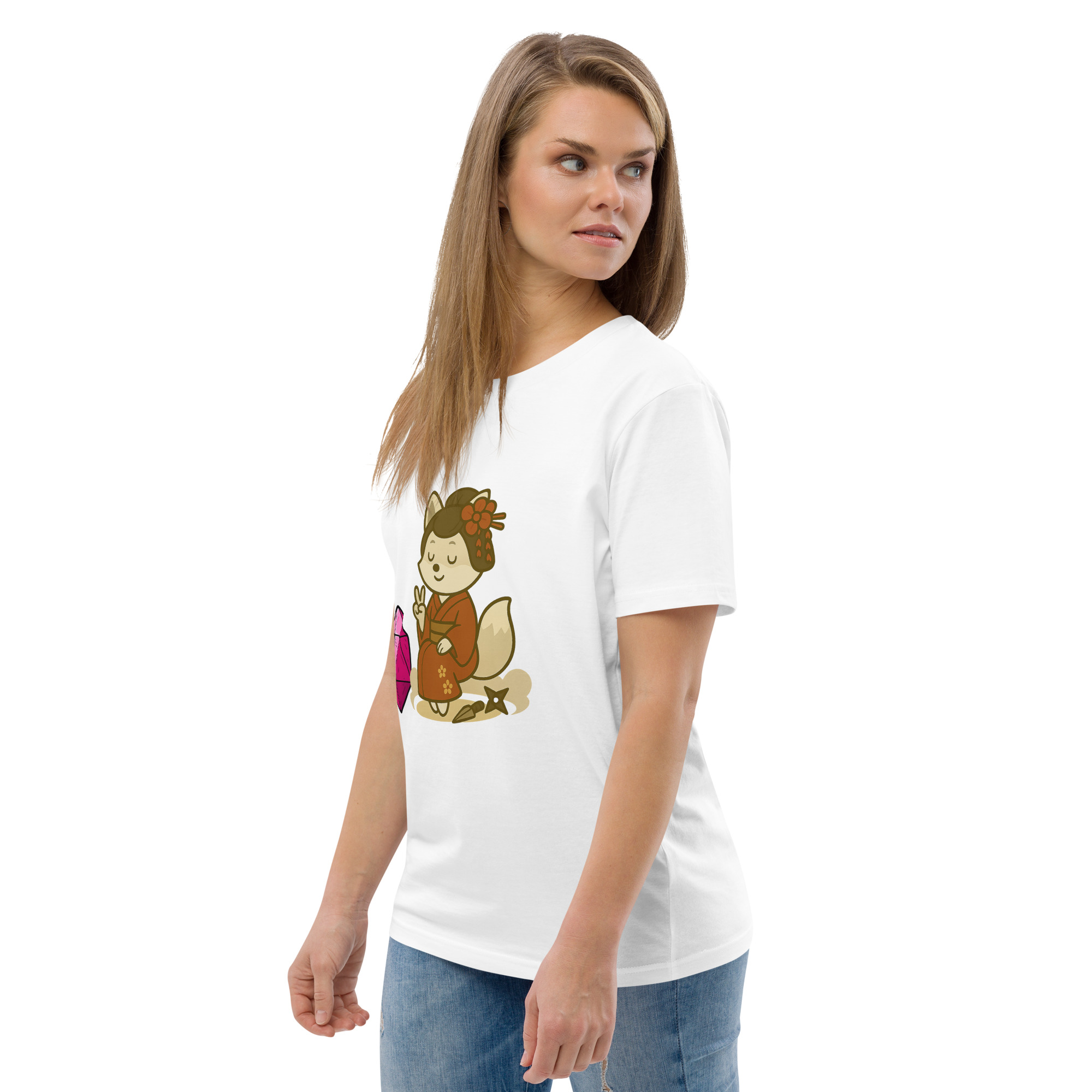Dicefox Konoishi - DTF-Unisex-Bio-Baumwoll-T-Shirt – Bild 117