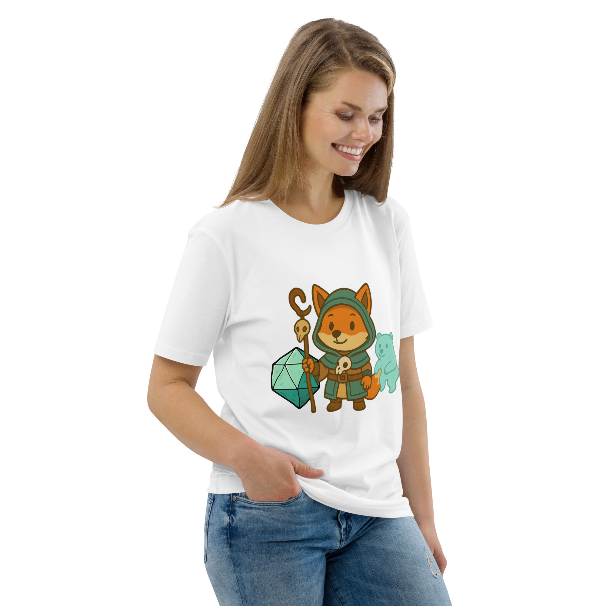 Dicefox Shaman - DTF-Unisex-Bio-Baumwoll-T-Shirt – Bild 118