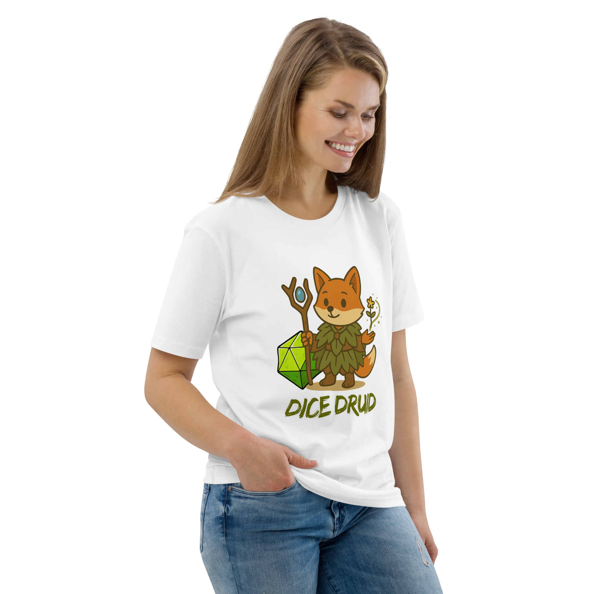 Dice Druid - DTF-Unisex-Bio-Baumwoll-T-Shirt – Bild 118