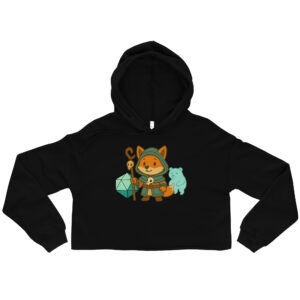 Dicefox Shaman - DTF-Crop-Hoodie