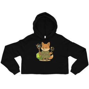 Dicefox Druid - DTF-Crop-Hoodie