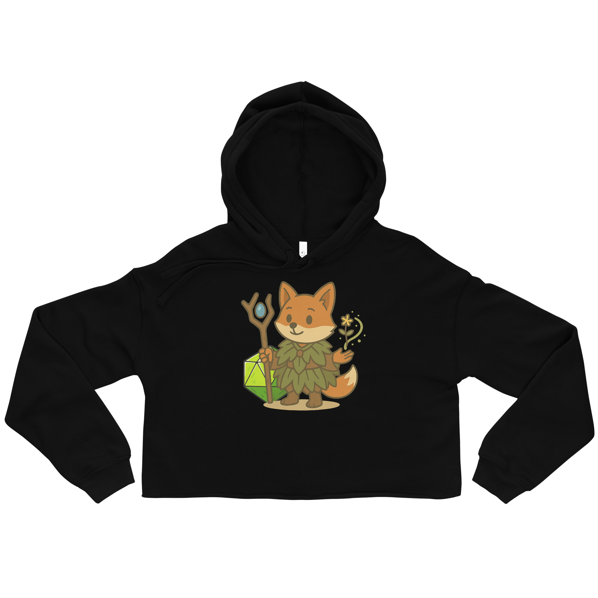 Dicefox Druid - DTF-Crop-Hoodie