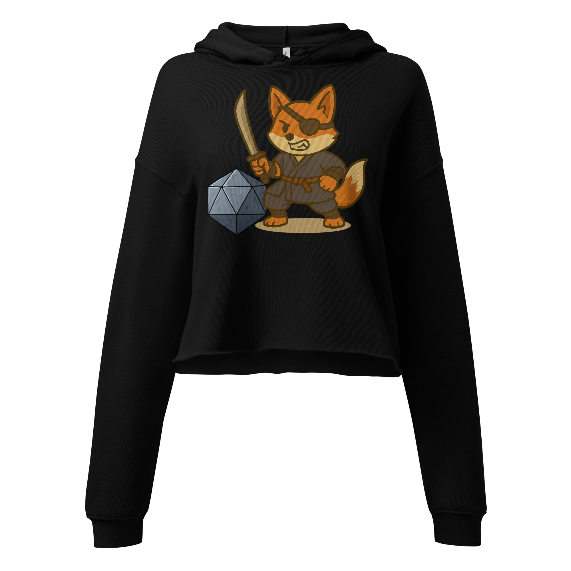 Dicefox Ronin - DTF-Crop-Hoodie