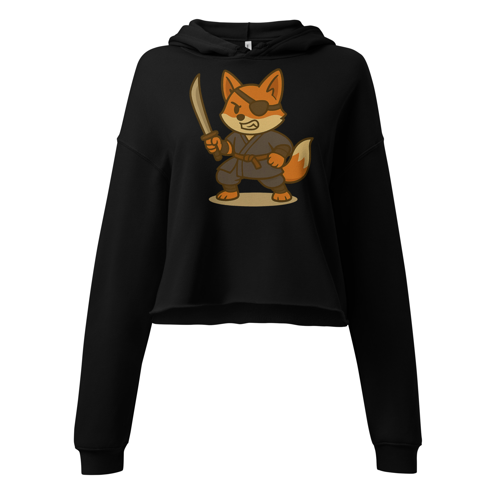 Fox Ronin - DTF-Crop-Hoodie