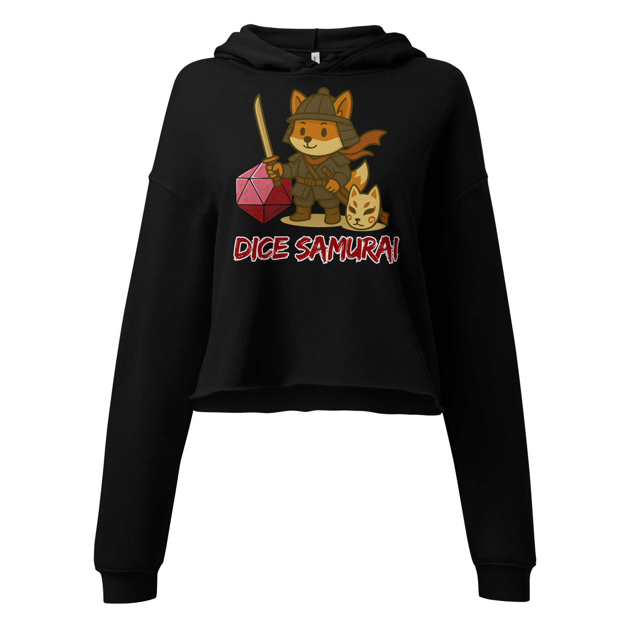 Dice Samurai - DTF-Crop-Hoodie