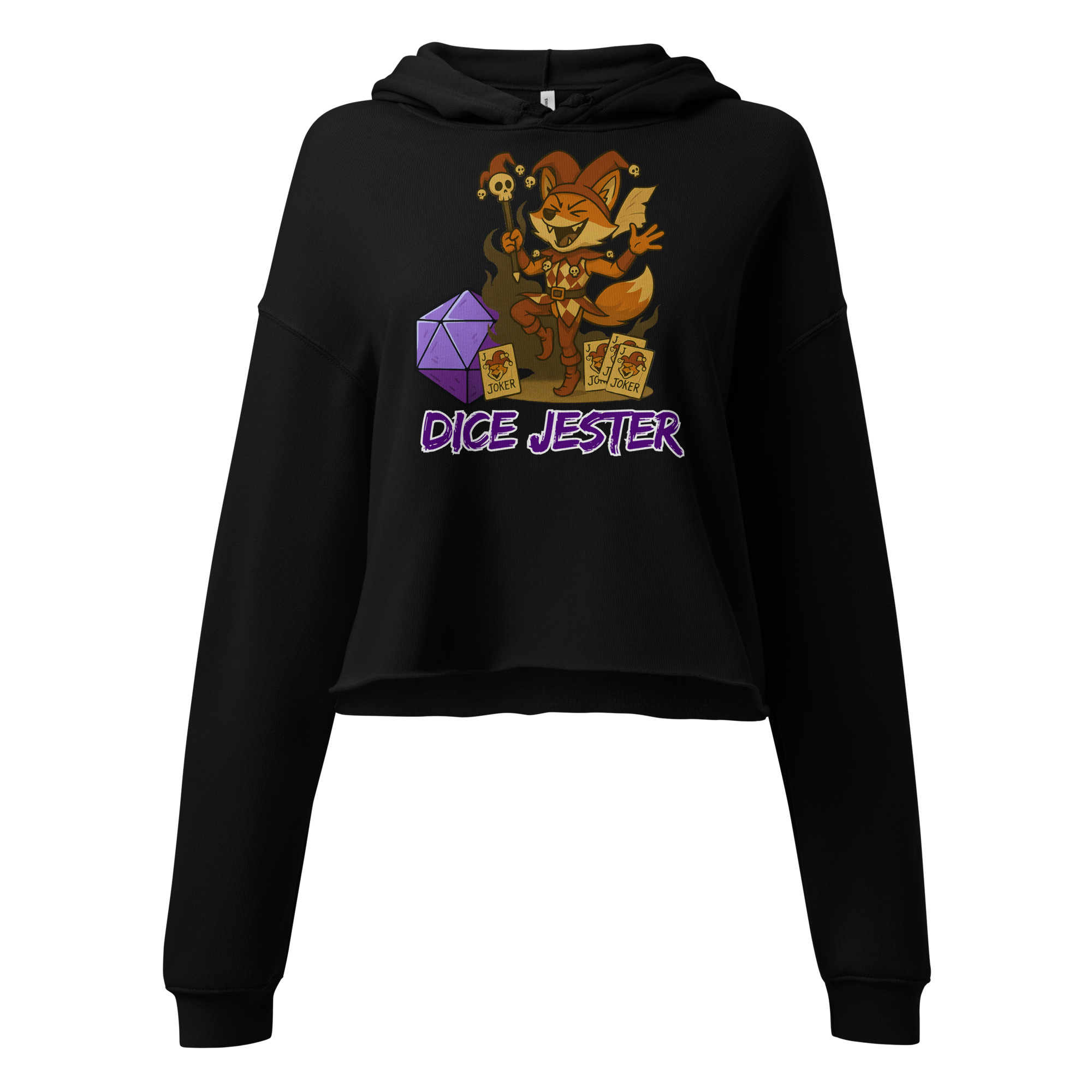 Dice Jester - DTF-Crop-Hoodie