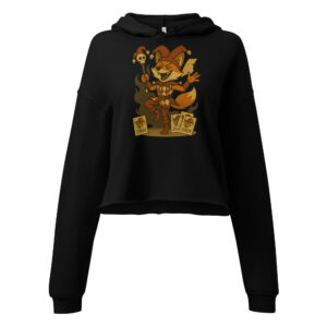 Fox Jester - DTF-Crop-Hoodie
