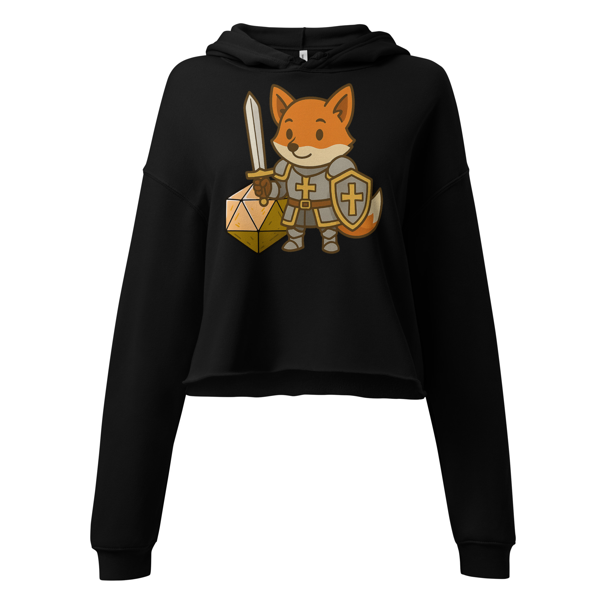 Dicefox Paladin - DTF-Crop-Hoodie