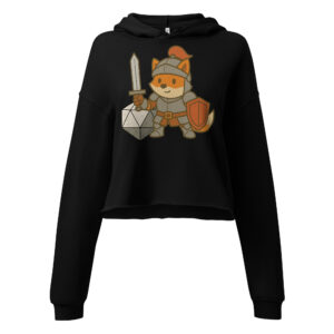 Dicefox Knight - DTF-Crop-Hoodie