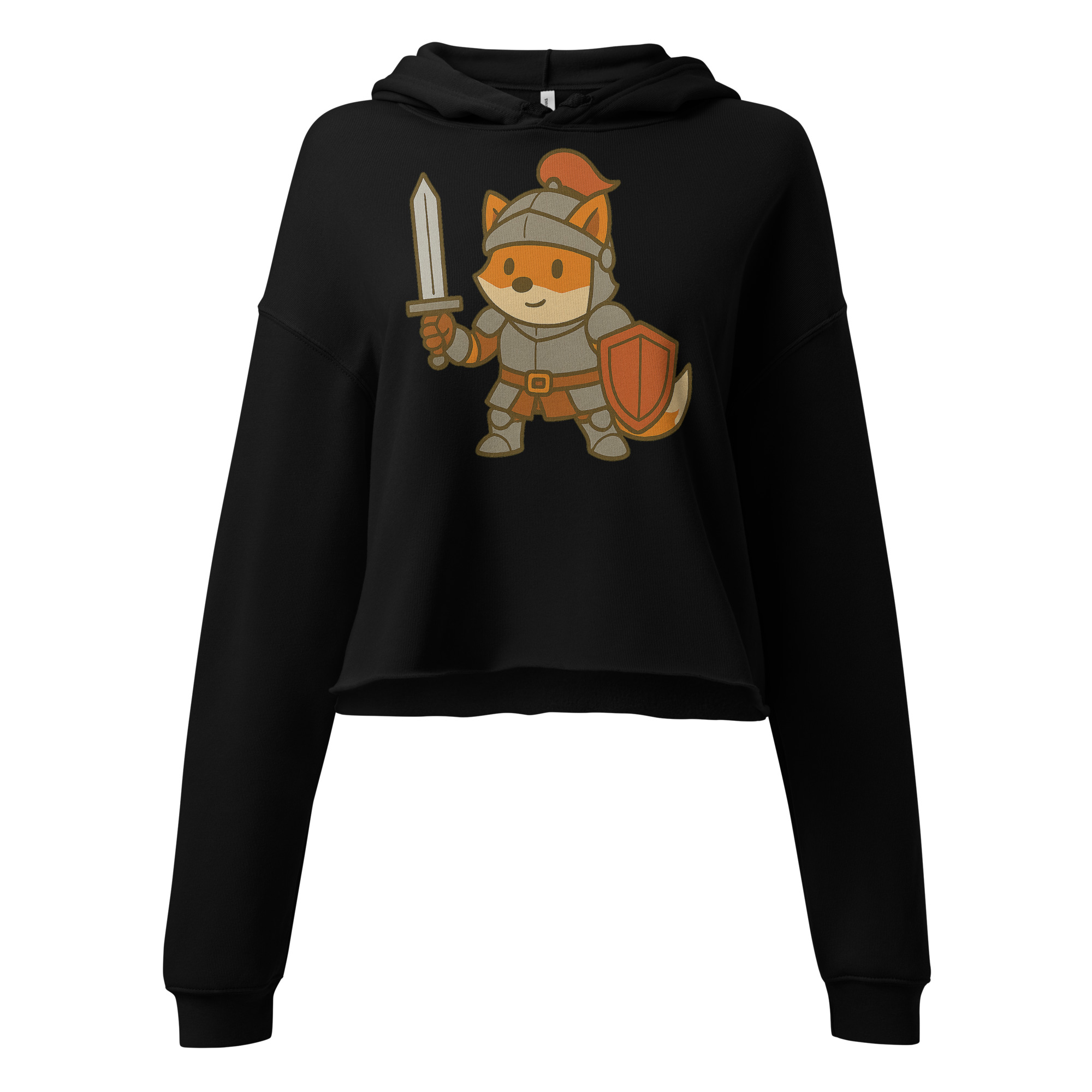Fox Knight - DTF-Crop-Hoodie
