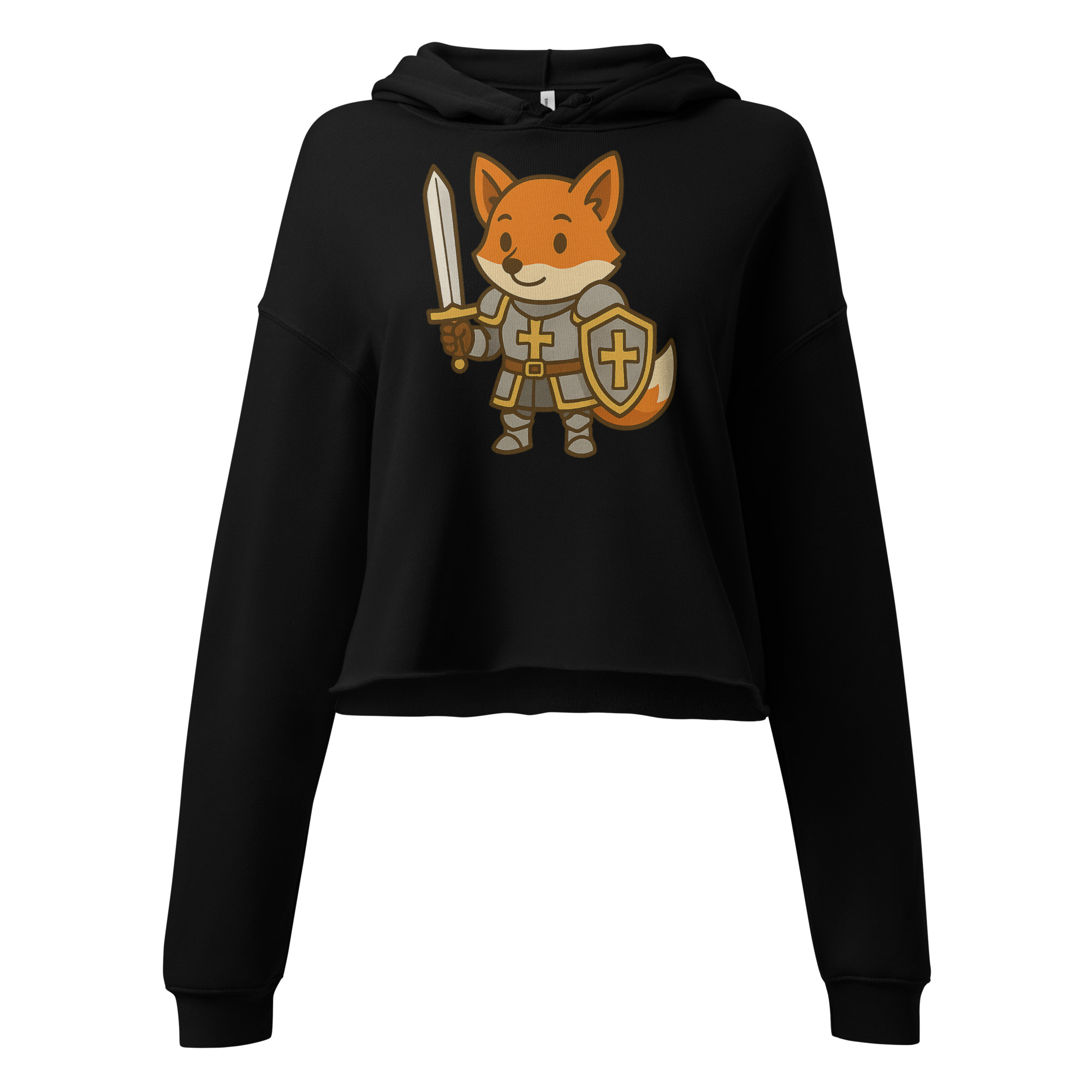 Fox Paladin - DTF-Crop-Hoodie