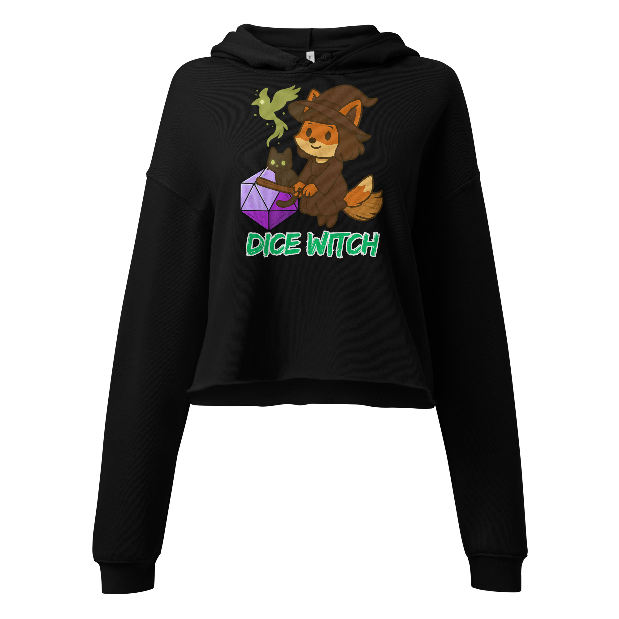 Dice Witch - DTF-Crop-Hoodie