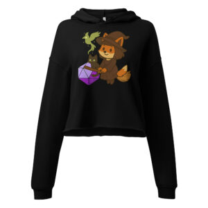 Dicefox Witch - DTF-Crop-Hoodie