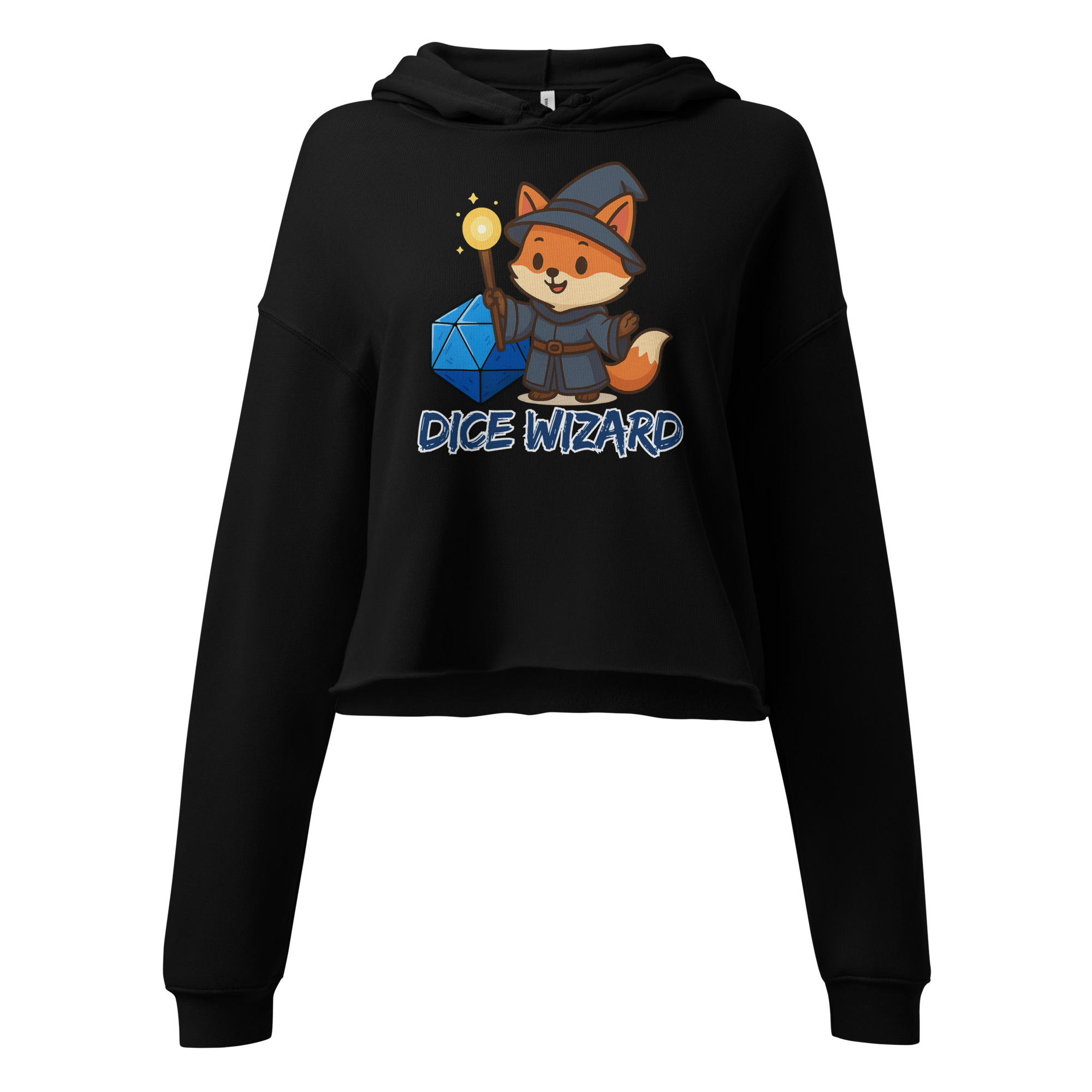 Dice Wizard - DTF-Crop-Hoodie