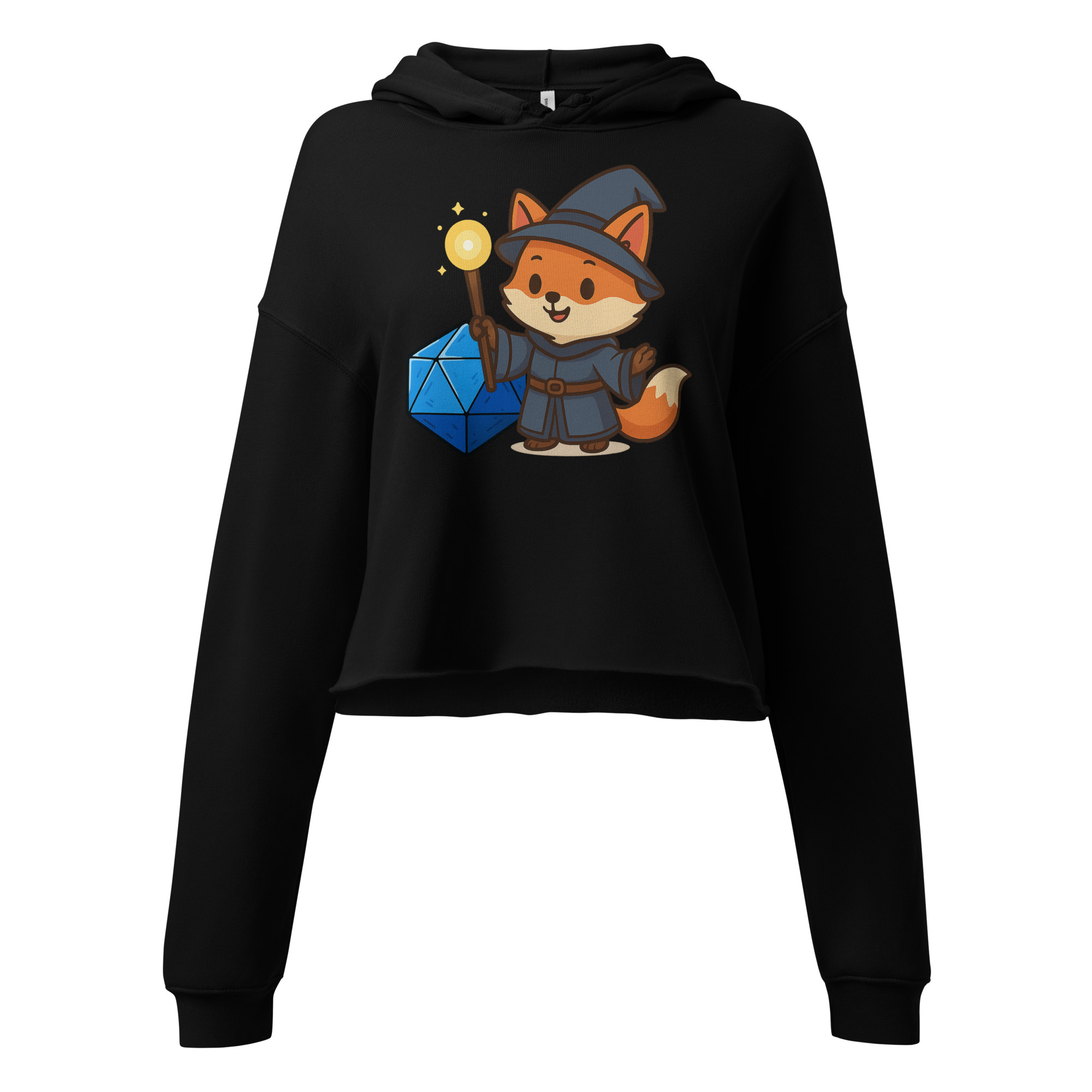 Dicefox Wizard - DTF-Crop-Hoodie
