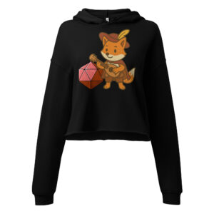 Dicefox Bard - DTF-Crop-Hoodie
