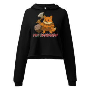 Dice Barbarian - DTF-Crop-Hoodie