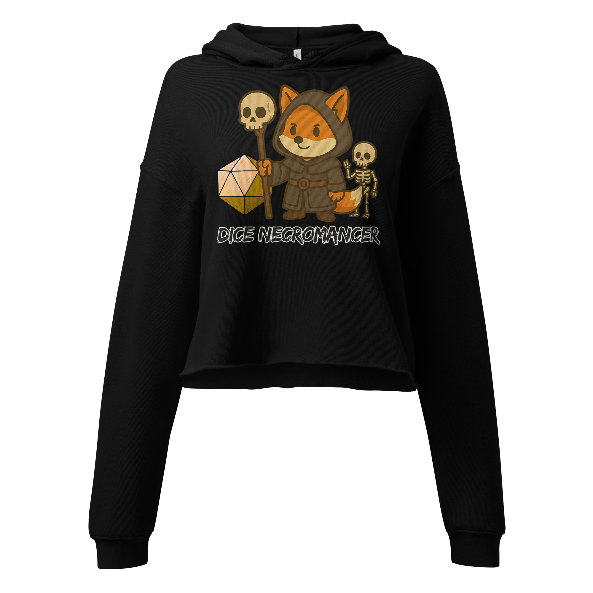 Dice Necromancer - DTF-Crop-Hoodie