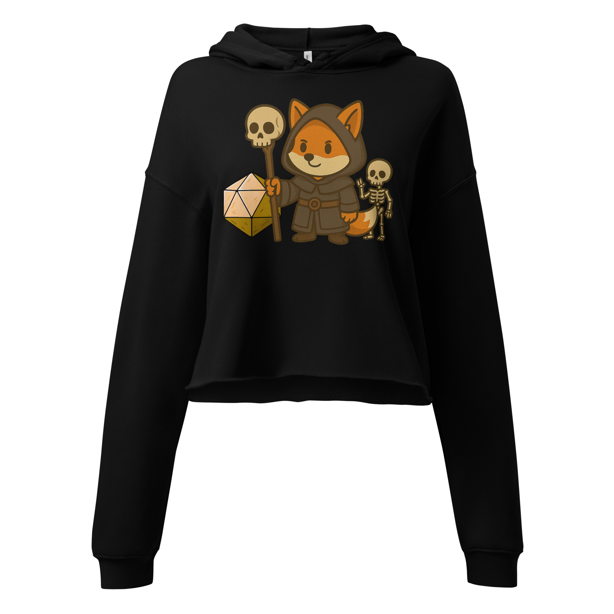 Dicefox Necromancer - DTF-Crop-Hoodie