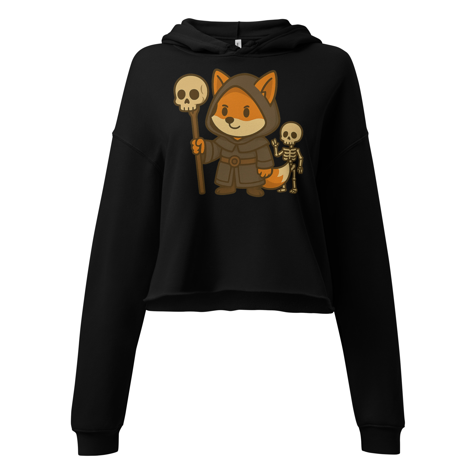 Fox Necromancer - DTF-Crop-Hoodie