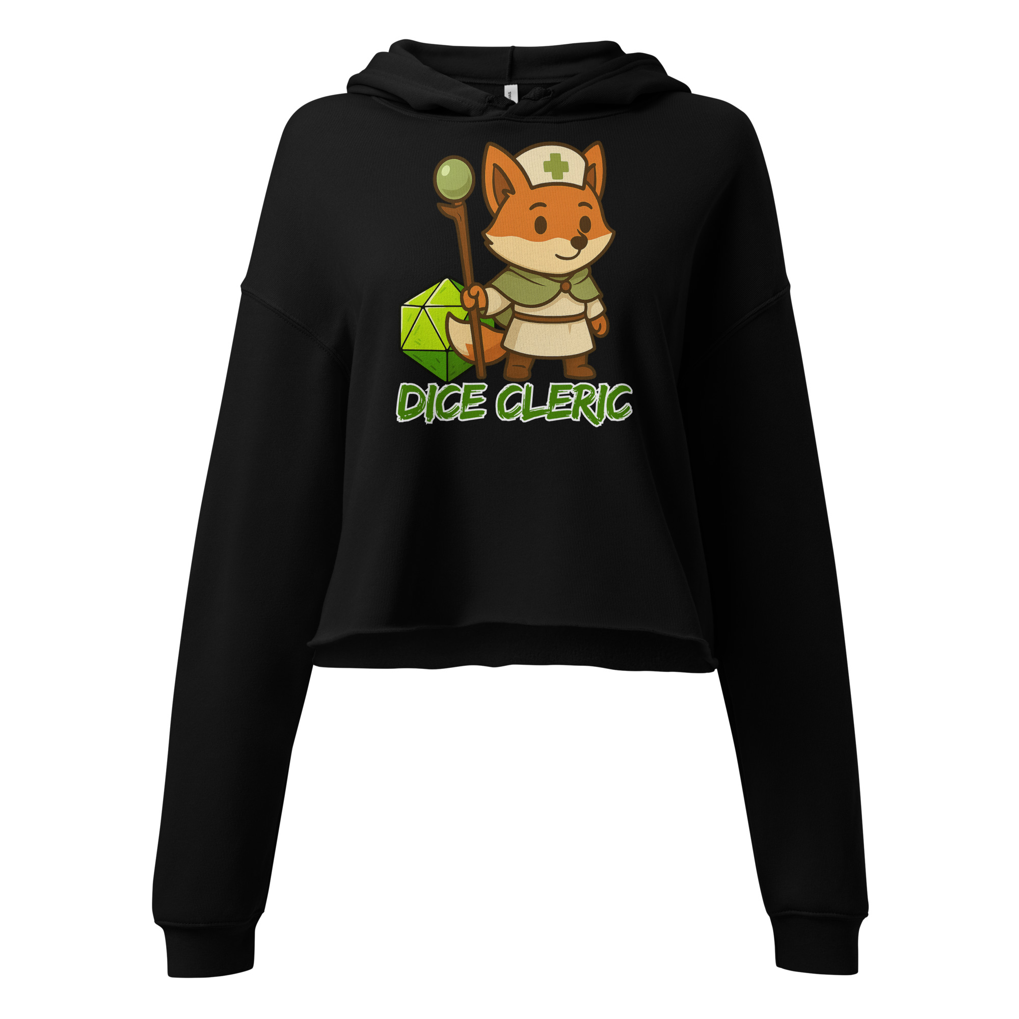 Dice Cleric - DTF-Crop-Hoodie