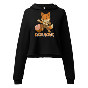 Dice Monk - DTF-Crop-Hoodie