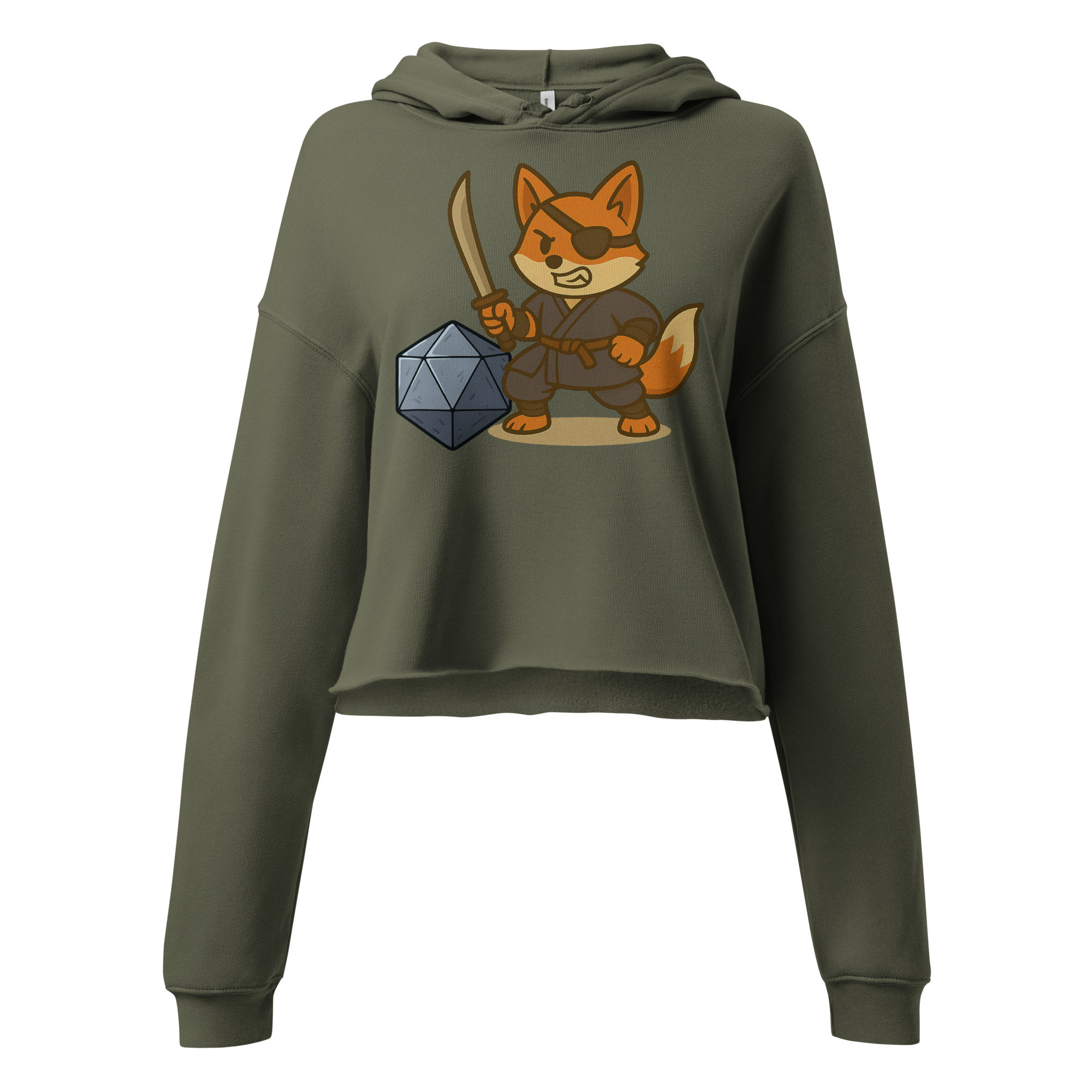 Dicefox Ronin - DTF-Crop-Hoodie – Bild 5