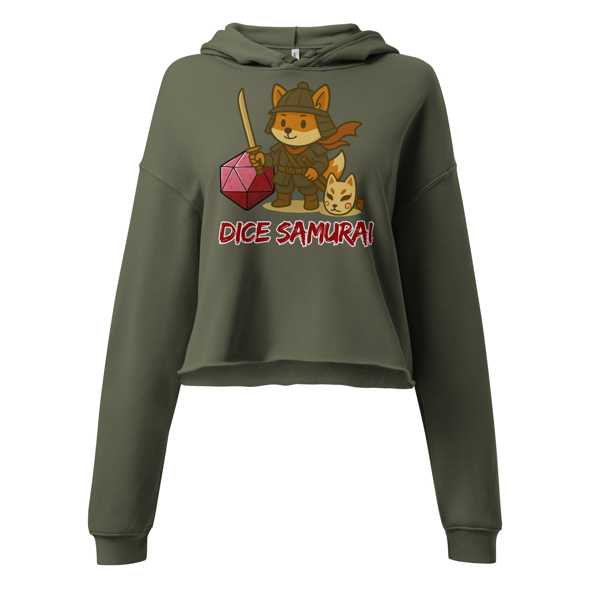Dice Samurai - DTF-Crop-Hoodie – Bild 6