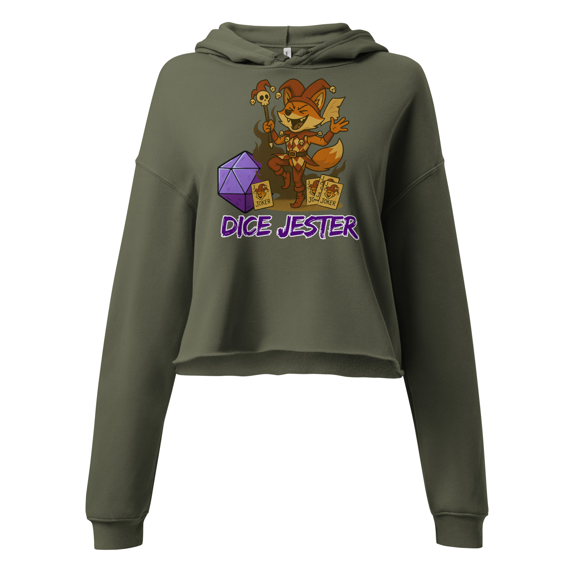 Dice Jester - DTF-Crop-Hoodie – Bild 6