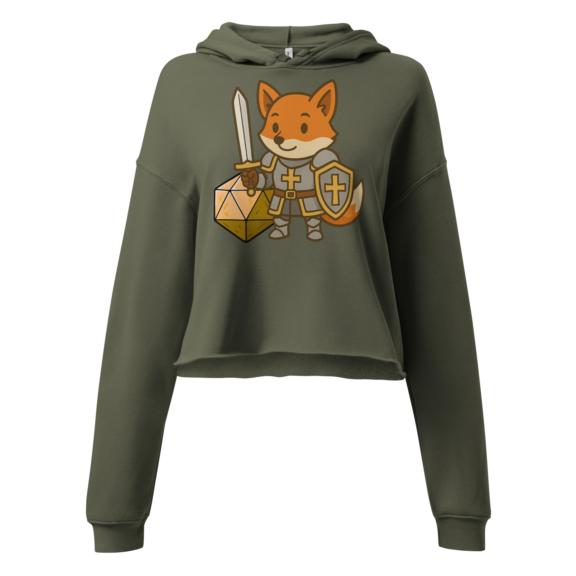 Dicefox Paladin - DTF-Crop-Hoodie – Bild 5