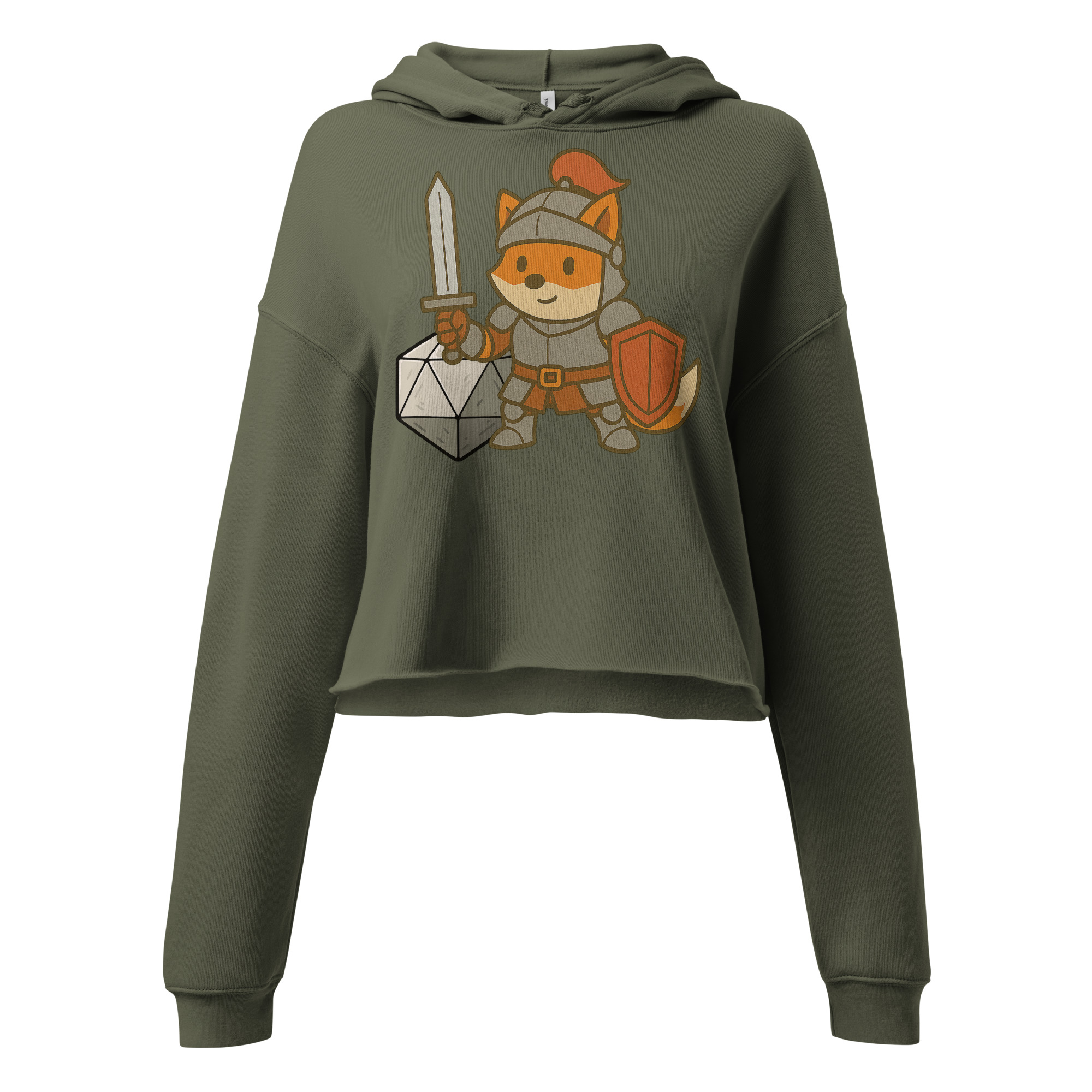 Dicefox Knight - DTF-Crop-Hoodie – Bild 5