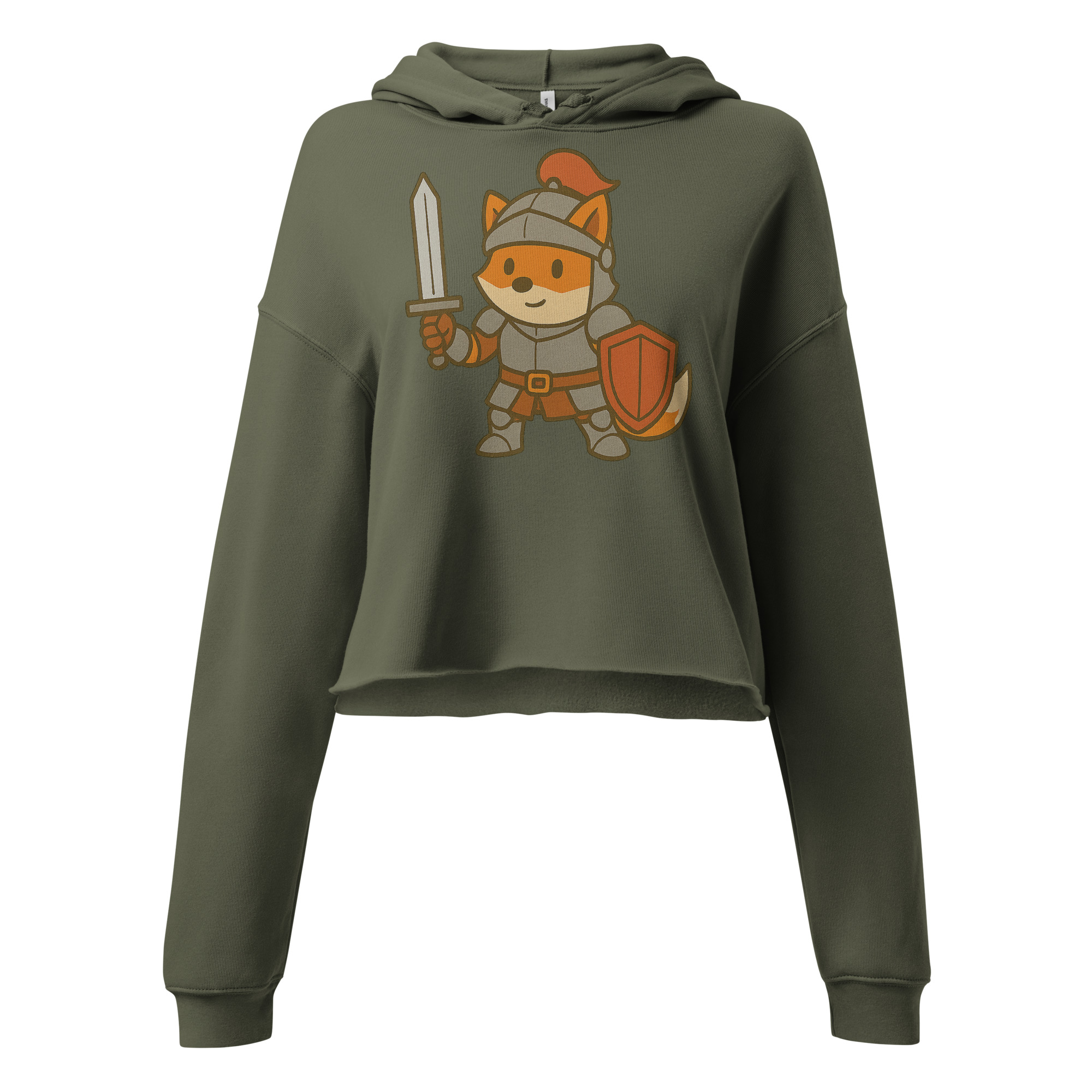 Fox Knight - DTF-Crop-Hoodie – Bild 6