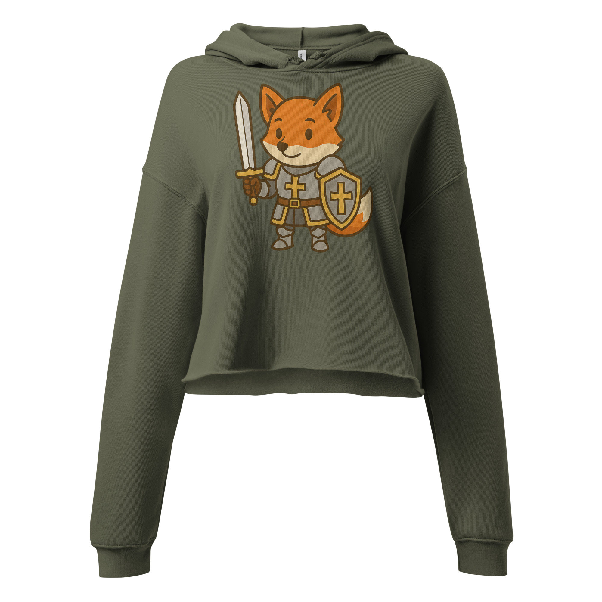 Fox Paladin - DTF-Crop-Hoodie – Bild 6