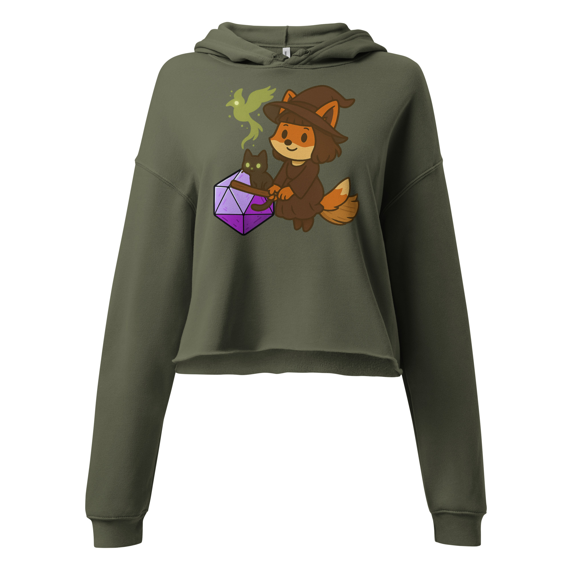Dicefox Witch - DTF-Crop-Hoodie – Bild 6