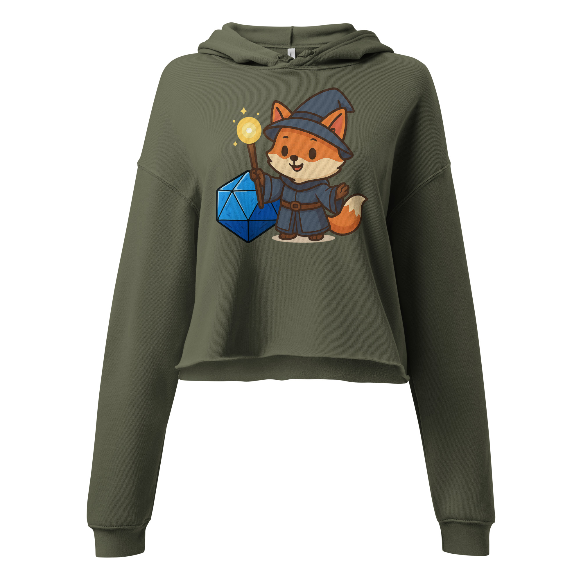 Dicefox Wizard - DTF-Crop-Hoodie – Bild 6