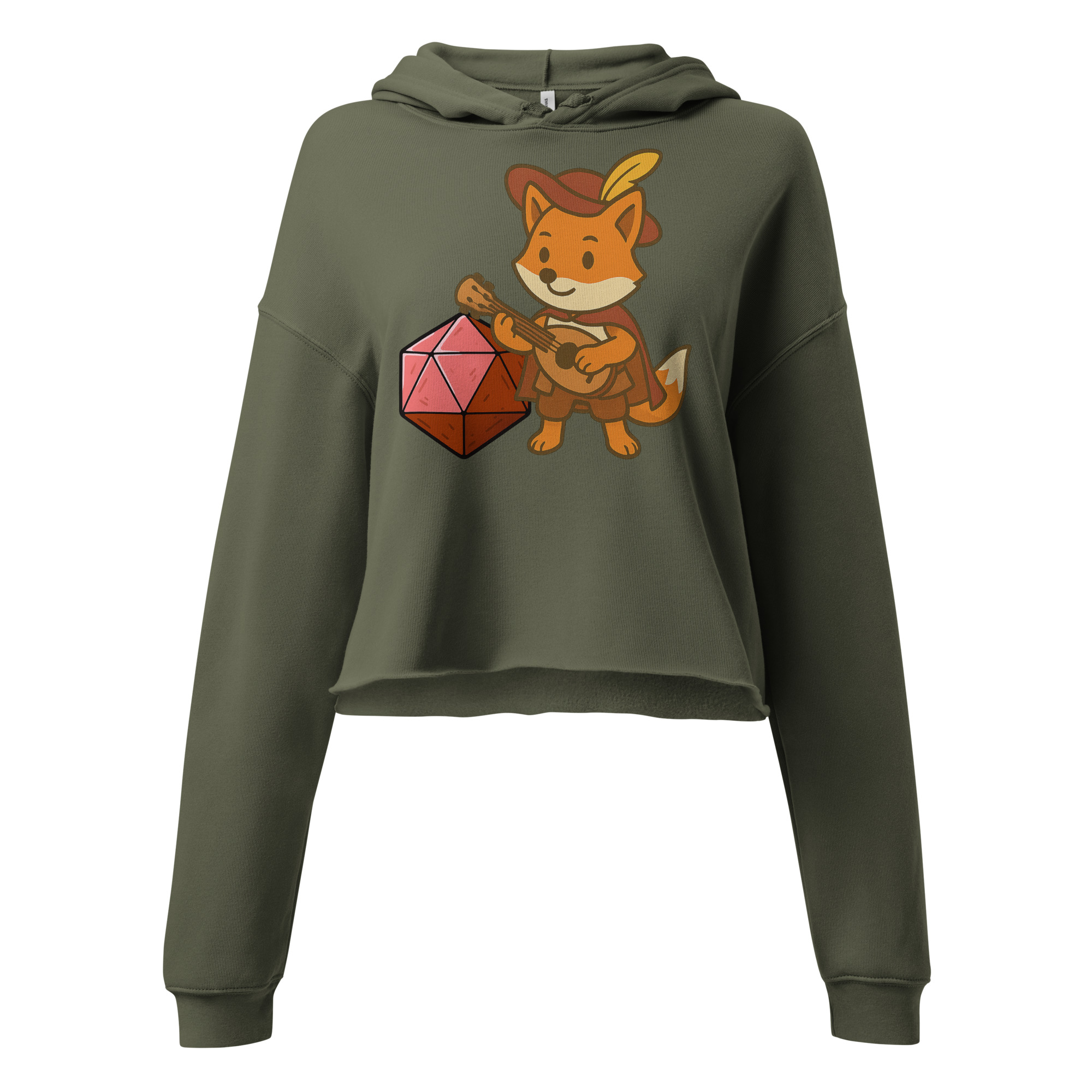 Dicefox Bard - DTF-Crop-Hoodie – Bild 5