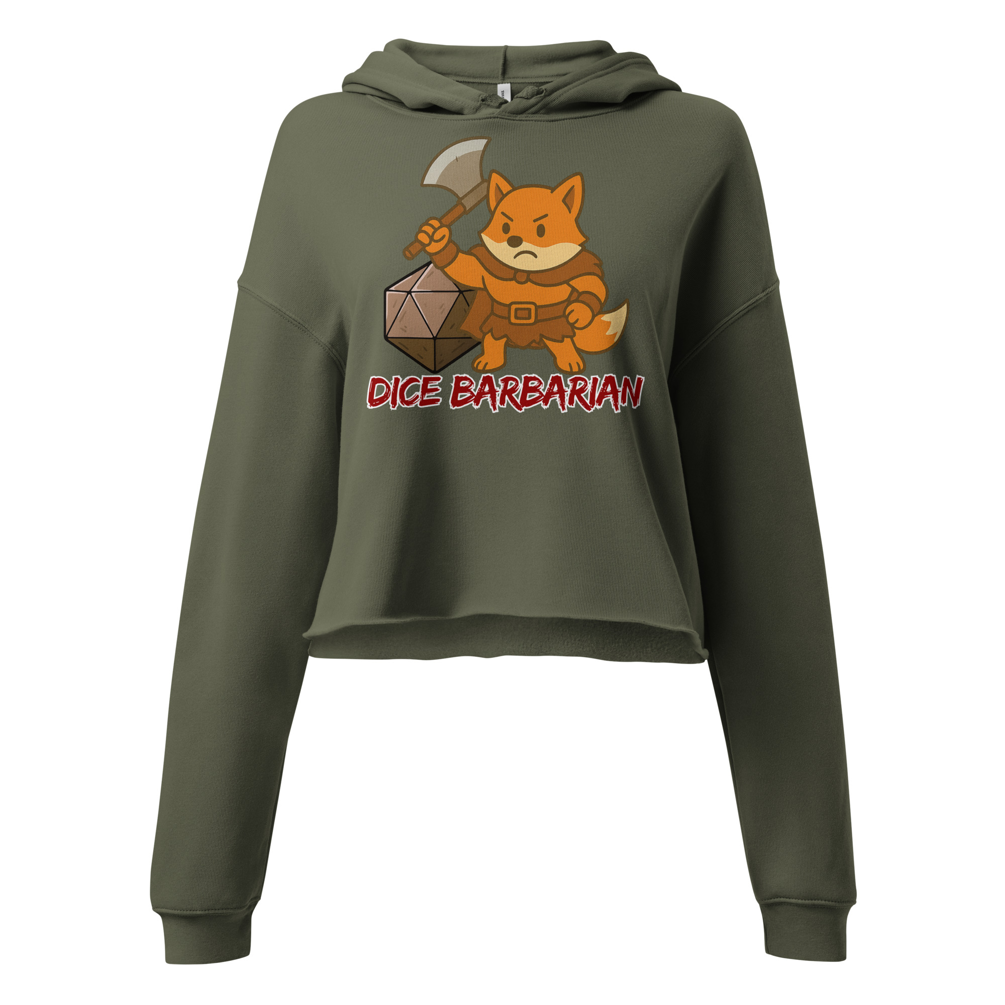 Dice Barbarian - DTF-Crop-Hoodie – Bild 6