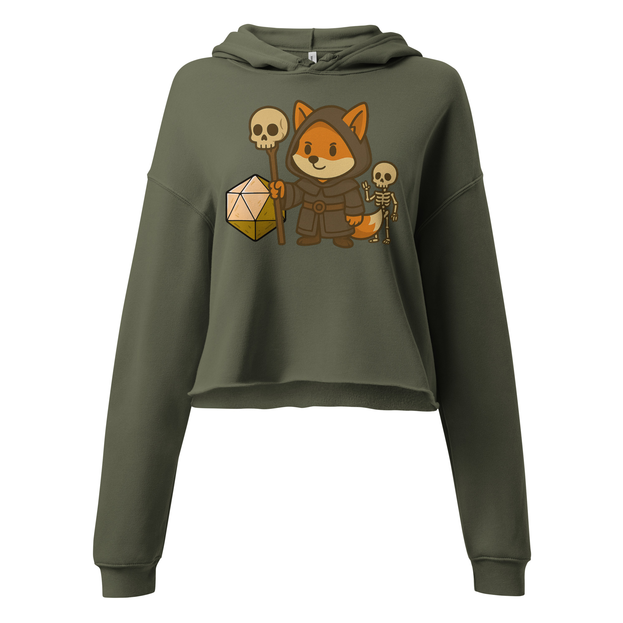 Dicefox Necromancer - DTF-Crop-Hoodie – Bild 5