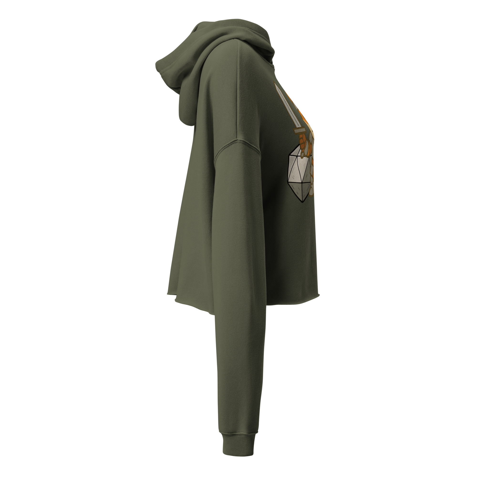 Dicefox Knight - DTF-Crop-Hoodie – Bild 8