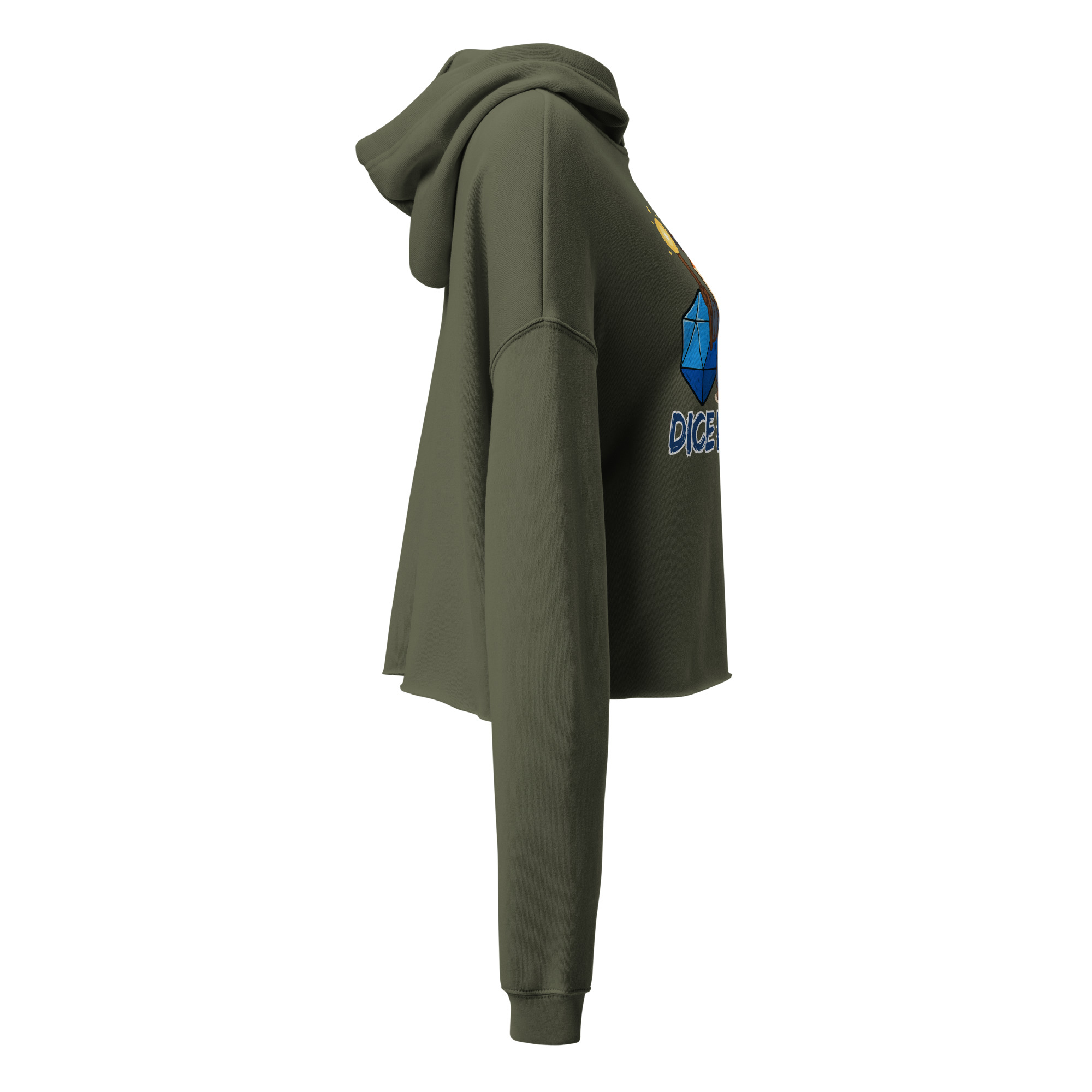 Dice Wizard - DTF-Crop-Hoodie – Bild 8
